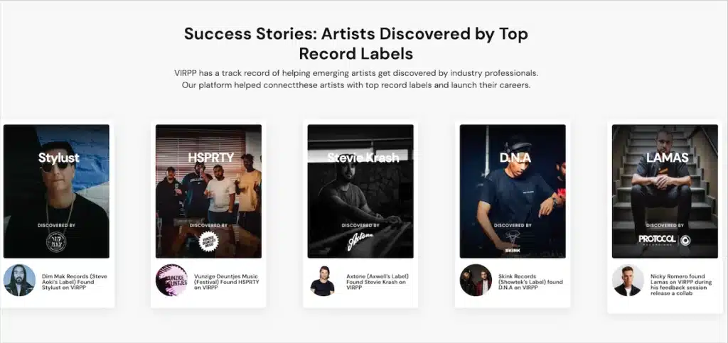 Get your demos heard by record labels on VIRPP